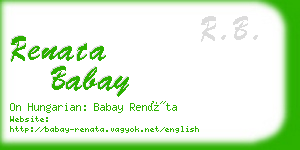 renata babay business card